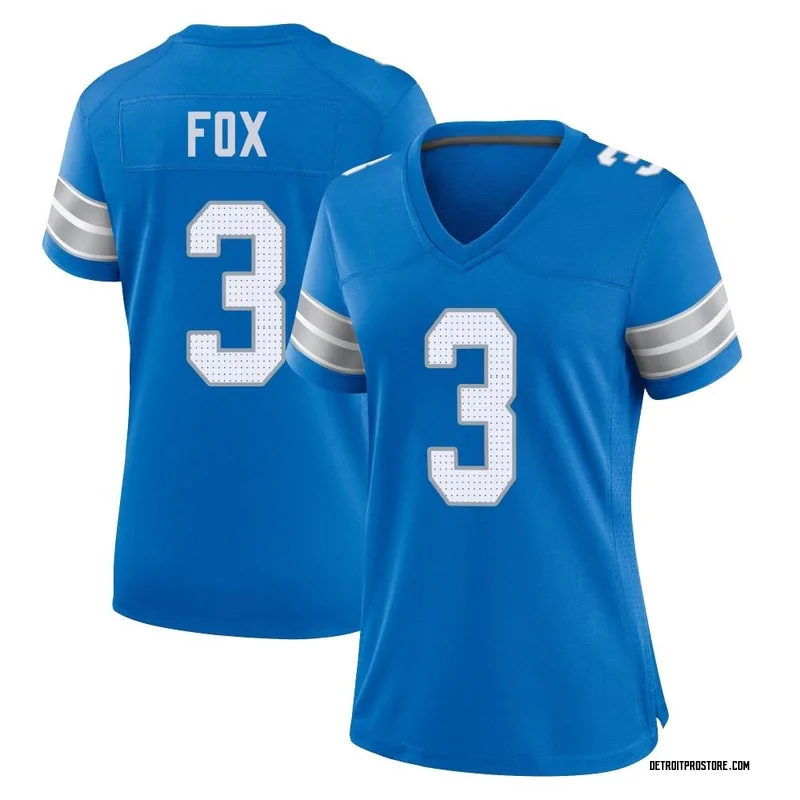 Blue Women's Jack Fox Detroit Lions Game 2nd Jersey