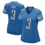 Blue Women's Jack Fox Detroit Lions Game Team Color Jersey