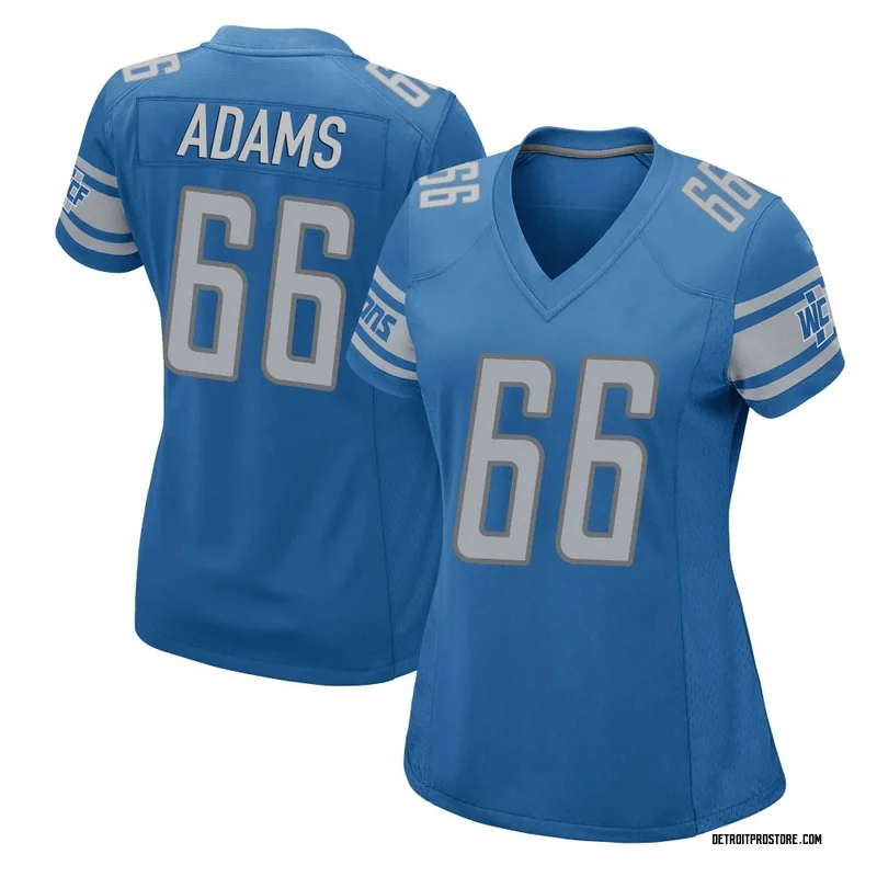 Blue Women's Myles Adams Detroit Lions Game Team Color Jersey