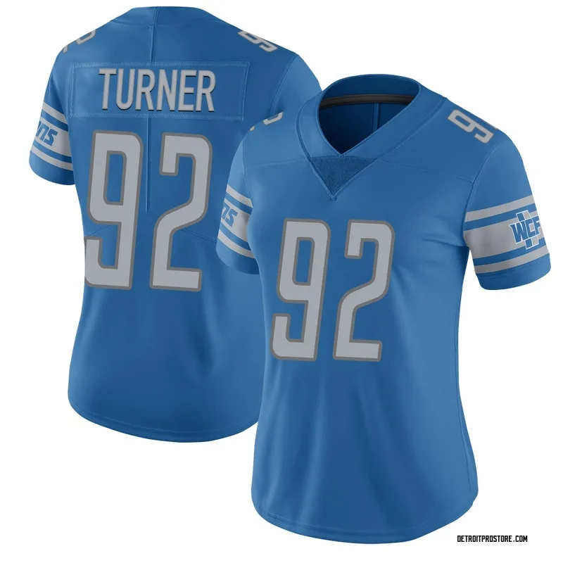 Blue Women's Payton Turner Detroit Lions Limited Team Color Vapor Untouchable Jersey