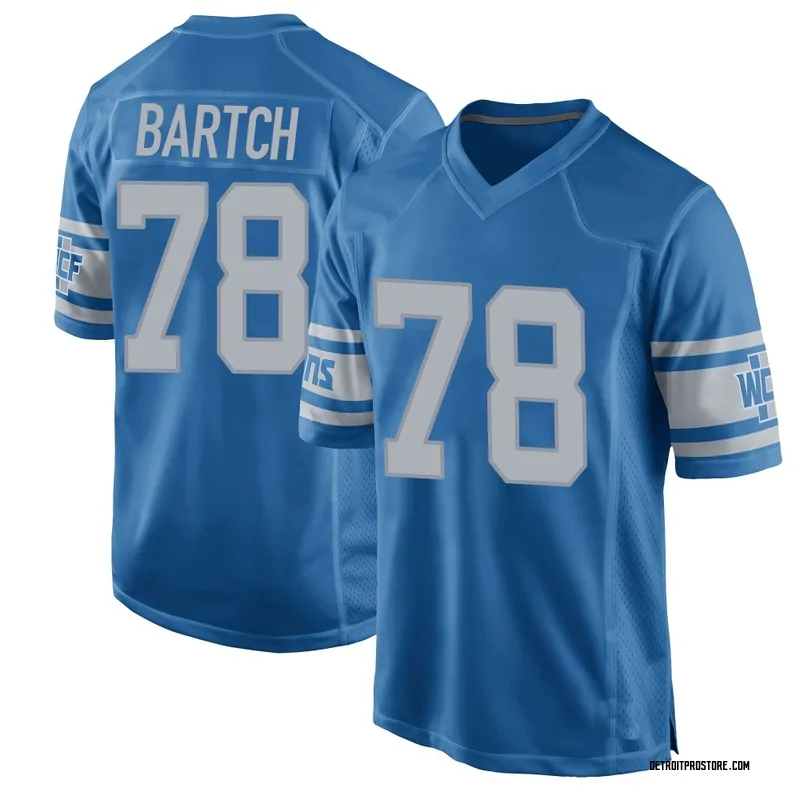 Blue Youth Ben Bartch Detroit Lions Game Throwback Vapor Untouchable Jersey