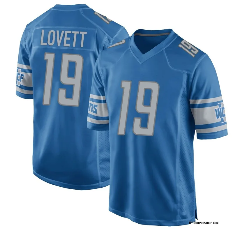 Blue Youth Dominic Lovett Detroit Lions Game Team Color Jersey