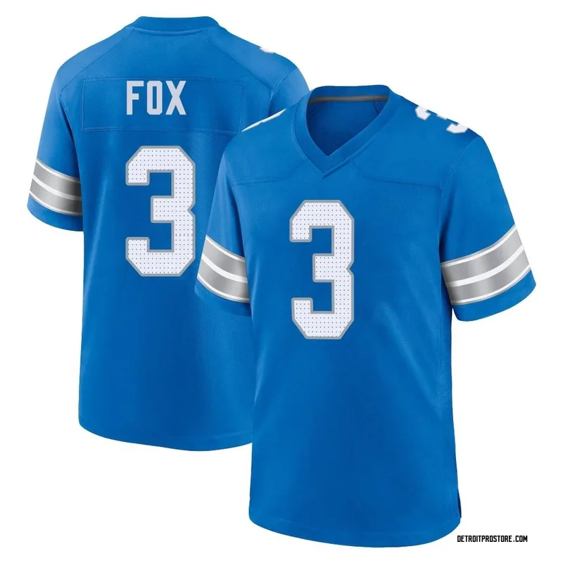 Blue Youth Jack Fox Detroit Lions Game 2nd Jersey