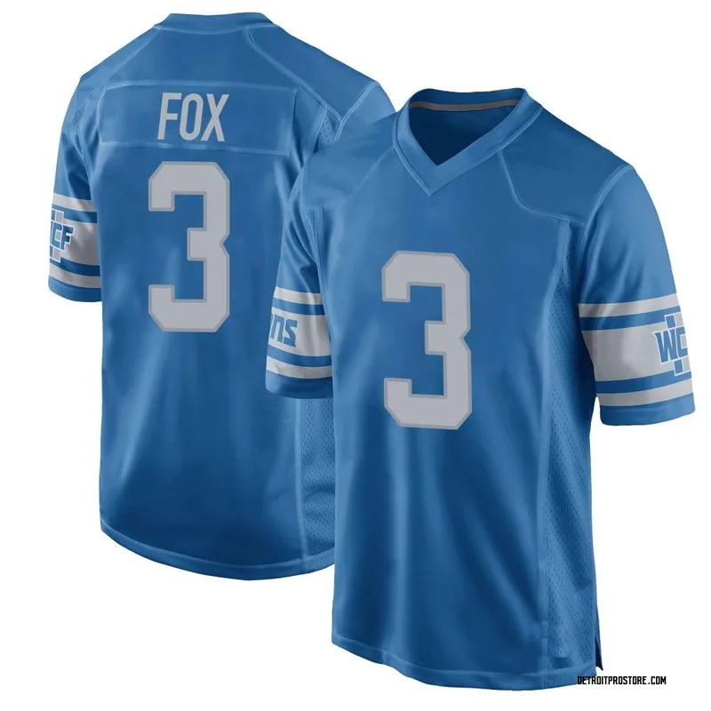 Blue Youth Jack Fox Detroit Lions Game Throwback Vapor Untouchable Jersey