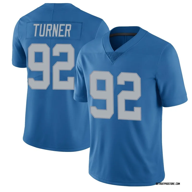 Blue Youth Payton Turner Detroit Lions Limited Throwback Vapor Untouchable Jersey