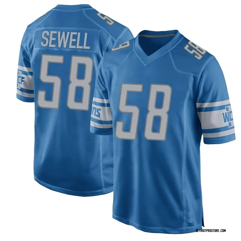 Blue Youth Penei Sewell Detroit Lions Game Team Color Jersey