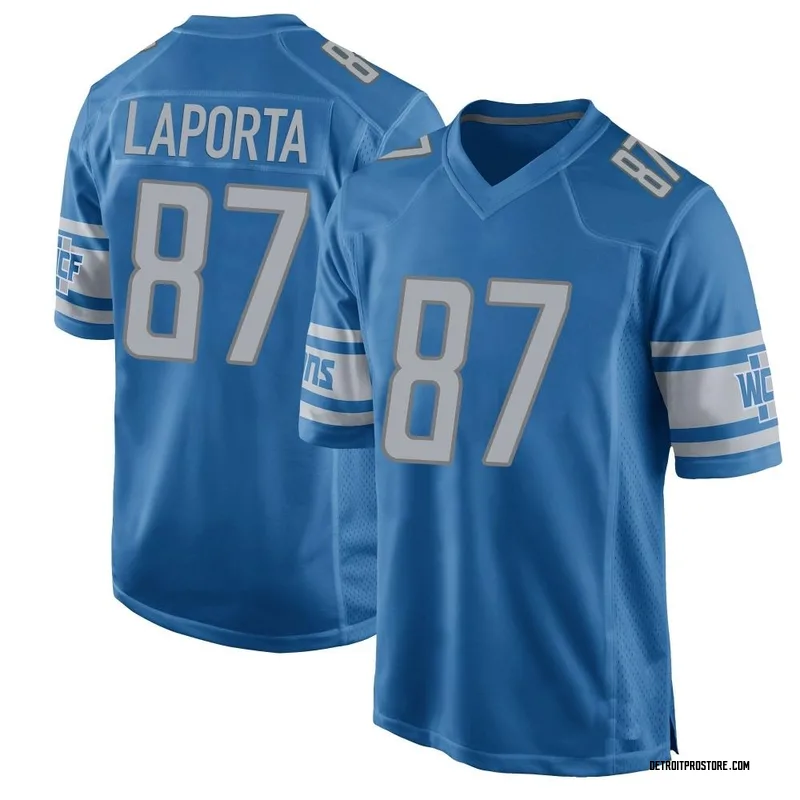 Blue Youth Sam LaPorta Detroit Lions Game Team Color Jersey