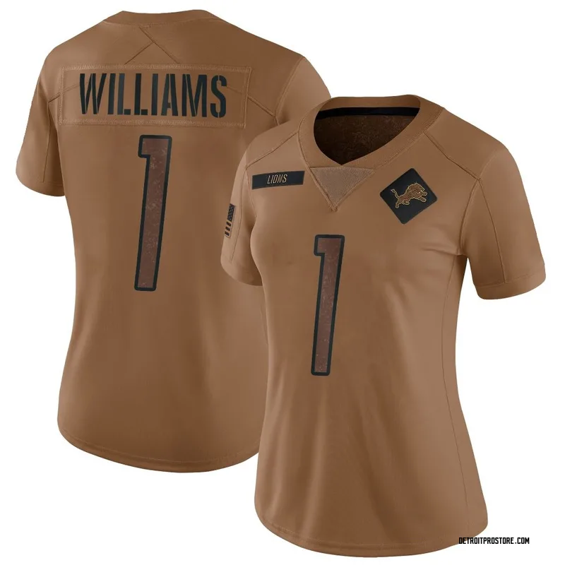 Brown Women's Jameson Williams Detroit Lions Limited 2023 Salute To Service Jersey