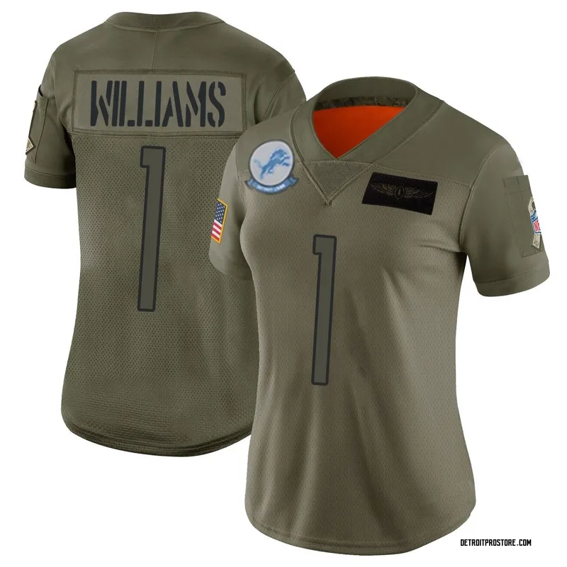 Camo Women's Jameson Williams Detroit Lions Limited 2019 Salute to Service Jersey