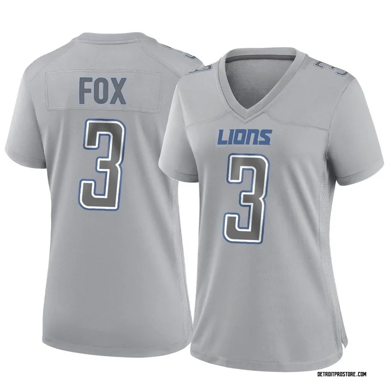 Gray Women's Jack Fox Detroit Lions Game Atmosphere Fashion Jersey