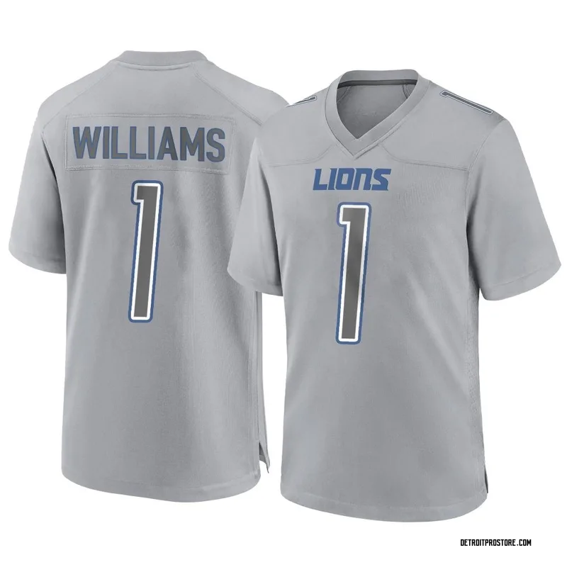 Gray Youth Jameson Williams Detroit Lions Game Atmosphere Fashion Jersey