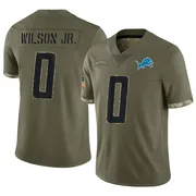 Olive Men's Cedrick Wilson Jr. Detroit Lions Limited 2022 Salute To Service Jersey