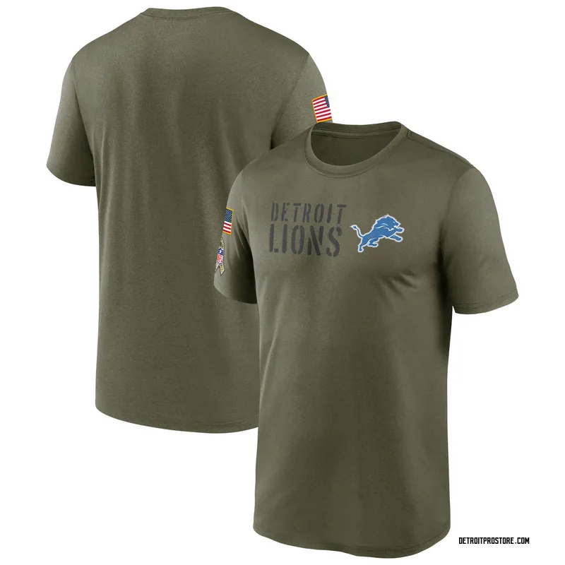 Olive Men s Detroit Lions Salute To Service KO Performance Dri FIT T Shirt