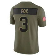Olive Men's Jack Fox Detroit Lions Limited 2025 Salute to Service Jersey