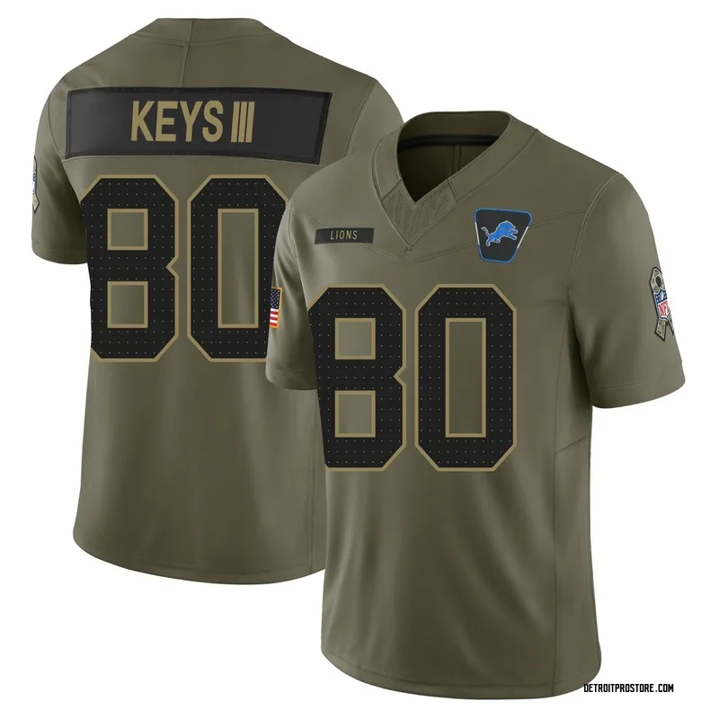 Olive Men's Lawrence Keys III Detroit Lions Limited 2025 Salute to Service Jersey