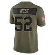 Olive Men's Tyre West Detroit Lions Limited 2025 Salute to Service Jersey