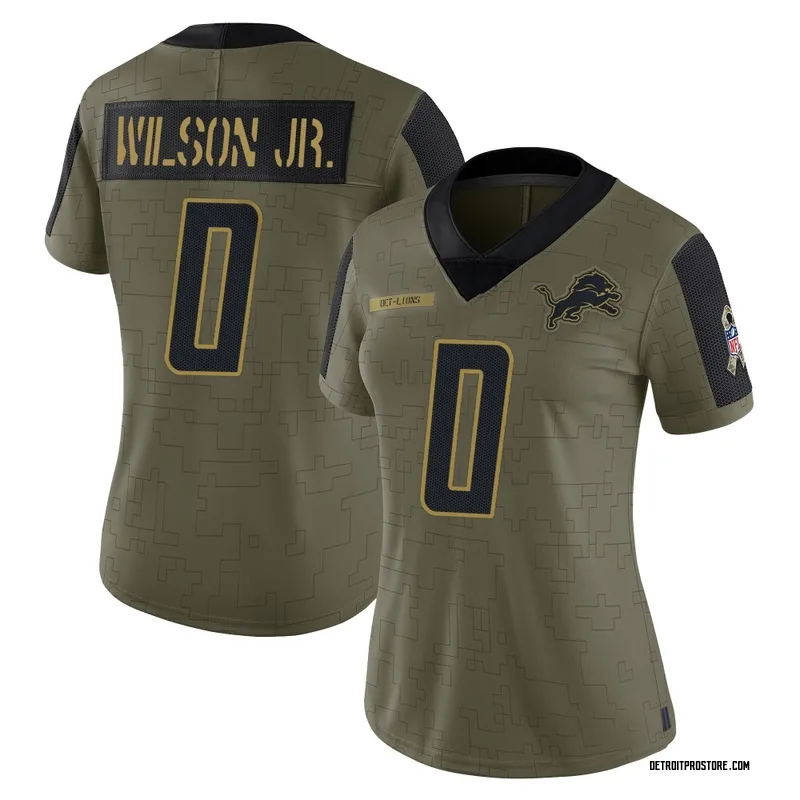Olive Women's Cedrick Wilson Jr. Detroit Lions Limited 2021 Salute To Service Jersey