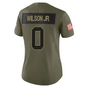 Olive Women's Cedrick Wilson Jr. Detroit Lions Limited 2025 Salute to Service Jersey