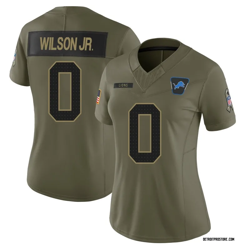 Olive Women's Cedrick Wilson Jr. Detroit Lions Limited 2025 Salute to Service Jersey