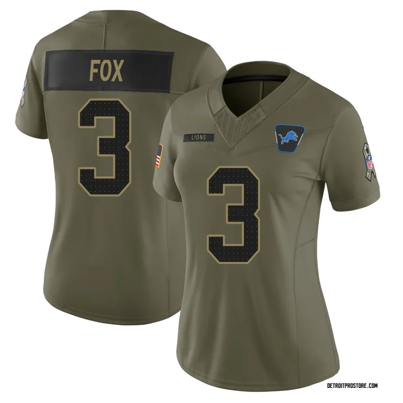 Olive Women's Jack Fox Detroit Lions Limited 2025 Salute to Service Jersey