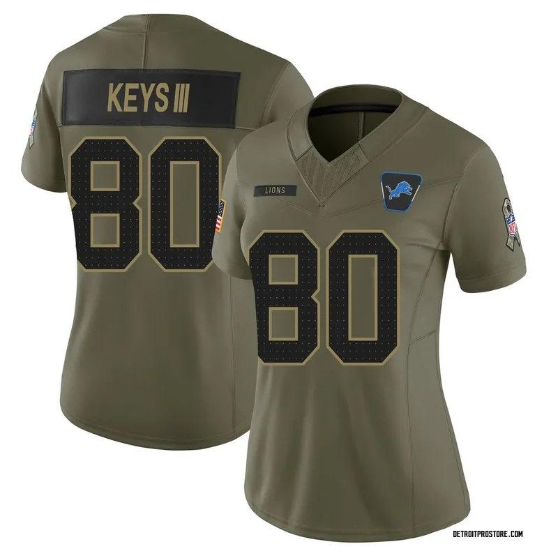 Olive Women's Lawrence Keys III Detroit Lions Limited 2025 Salute to Service Jersey