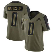 Olive Youth Cedrick Wilson Jr. Detroit Lions Limited 2021 Salute To Service Jersey