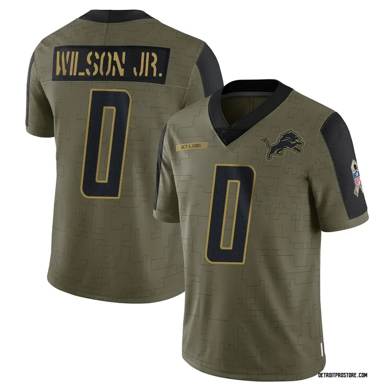 Olive Youth Cedrick Wilson Jr. Detroit Lions Limited 2021 Salute To Service Jersey