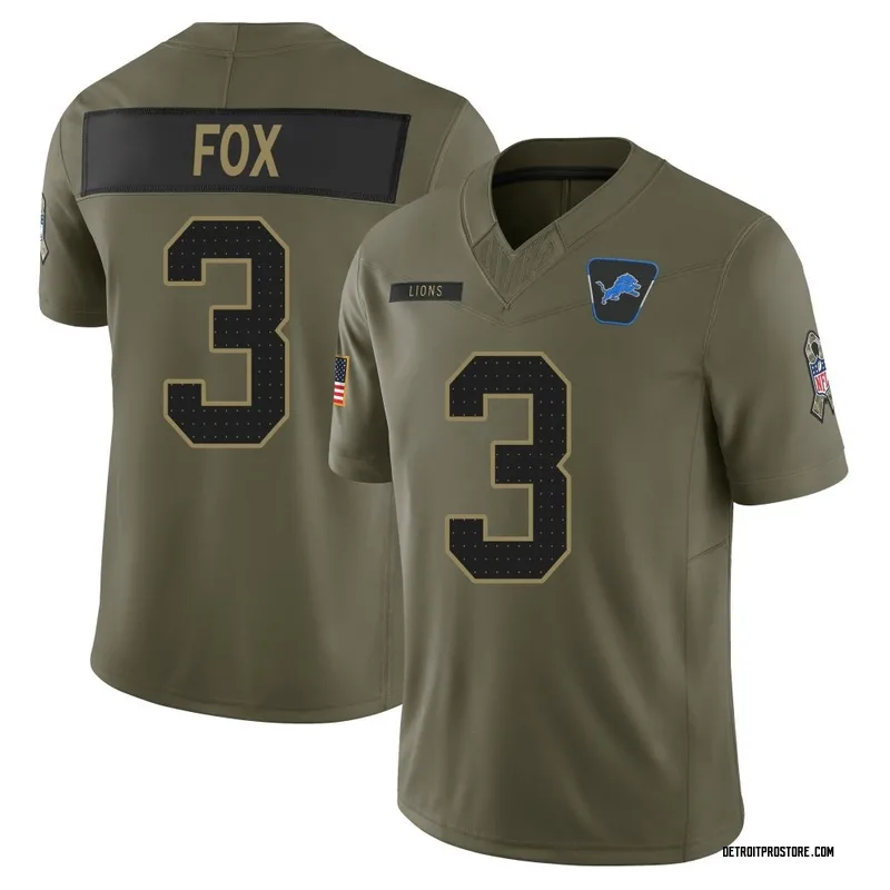 Olive Youth Jack Fox Detroit Lions Limited 2025 Salute to Service Jersey