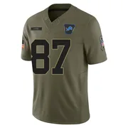 Olive Youth Sam LaPorta Detroit Lions Limited 2025 Salute to Service Jersey