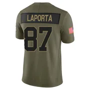 Olive Youth Sam LaPorta Detroit Lions Limited 2025 Salute to Service Jersey