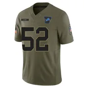 Olive Youth Tyre West Detroit Lions Limited 2025 Salute to Service Jersey