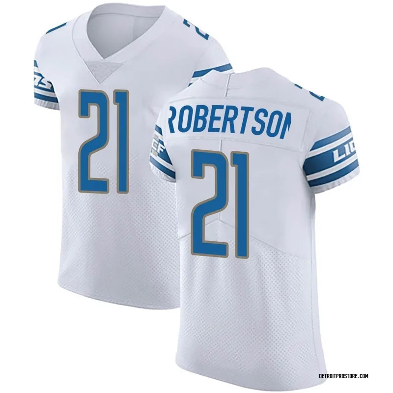White Men's Amik Robertson Detroit Lions Elite Vapor Untouchable Jersey
