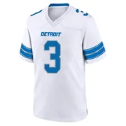 White Men's Jack Fox Detroit Lions Game 2nd Jersey