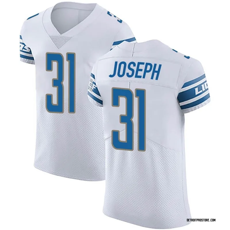 White Men's Kerby Joseph Detroit Lions Elite Vapor Untouchable Jersey