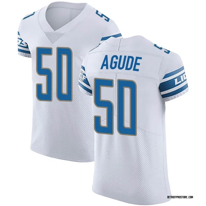 White Men's Mitchell Agude Detroit Lions Elite Vapor Untouchable Jersey
