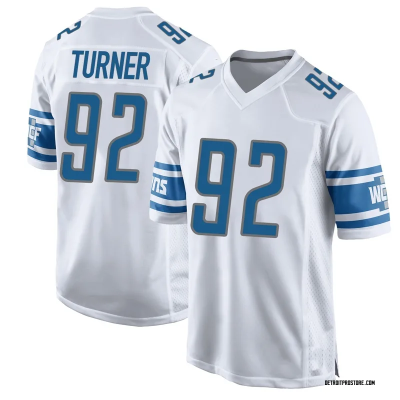 White Men's Payton Turner Detroit Lions Game Jersey