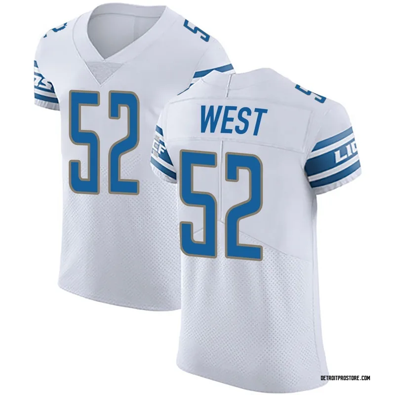 White Men's Tyre West Detroit Lions Elite Vapor Untouchable Jersey