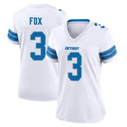 White Women's Jack Fox Detroit Lions Game 2nd Jersey