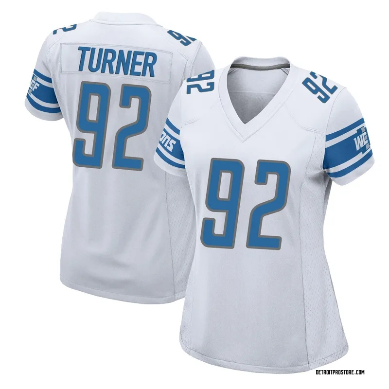 White Women's Payton Turner Detroit Lions Game Jersey